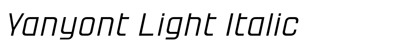 Yanyont Light Italic
